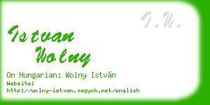 istvan wolny business card